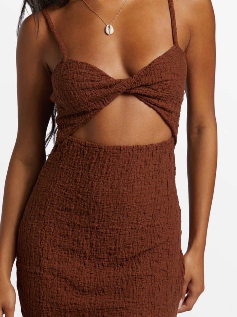 Billabong Flower Hour Cutout Dress Brown - Picture 3 of 6
